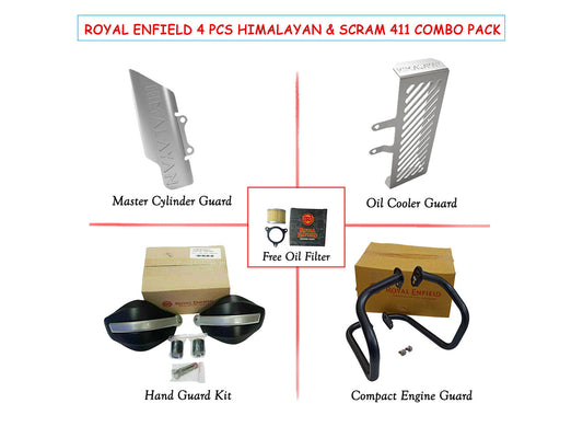 Genuine Royal Enfield Scram 411 4 Pcs Accessories Combo Pack CP-1