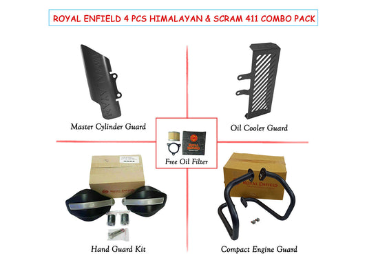 Genuine Royal Enfield Scram 411 4 Pcs Accessories Combo Pack CP-2