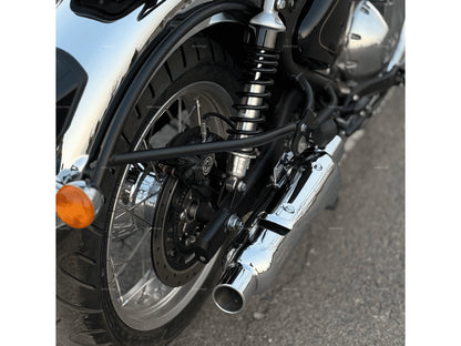 For Royal Enfield Classic 650 Rhino Racing Peashooter V4 Exhaust Silencer Polished