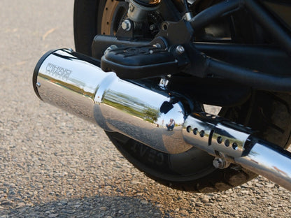 For Royal Enfield Super Meteor 650 Rhino Racing Grenade V4 Exhaust Silencer Polished