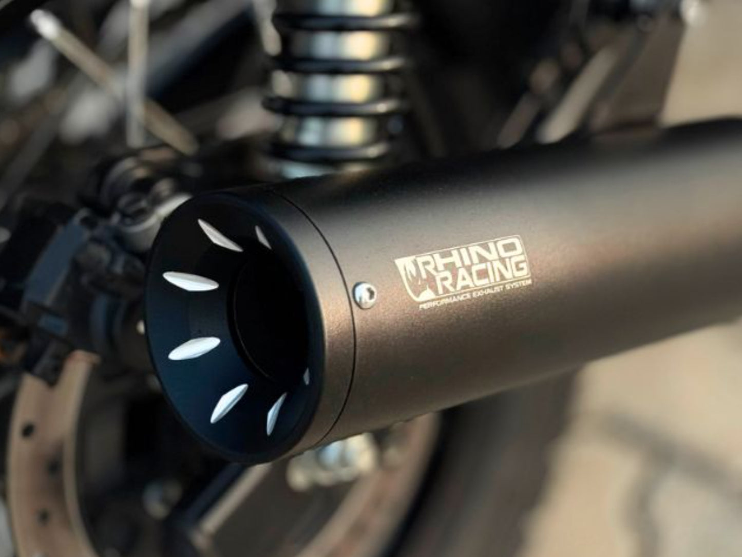 For Royal Enfield Bear 650 Rhino Racing Scramjet Max V2 Exhaust Silencer Black