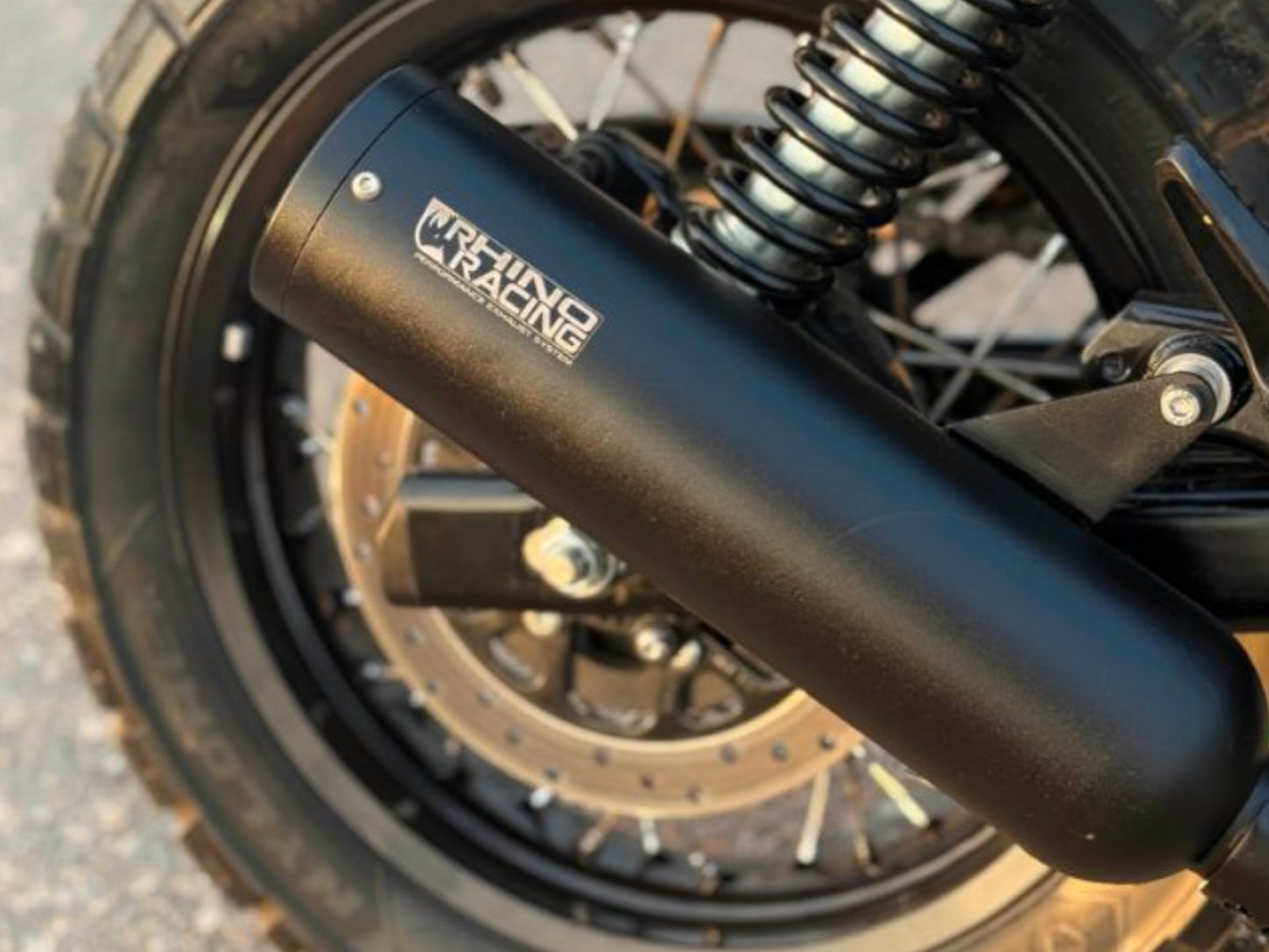 For Royal Enfield Bear 650 Rhino Racing Scramjet Max V2 Exhaust Silencer Black