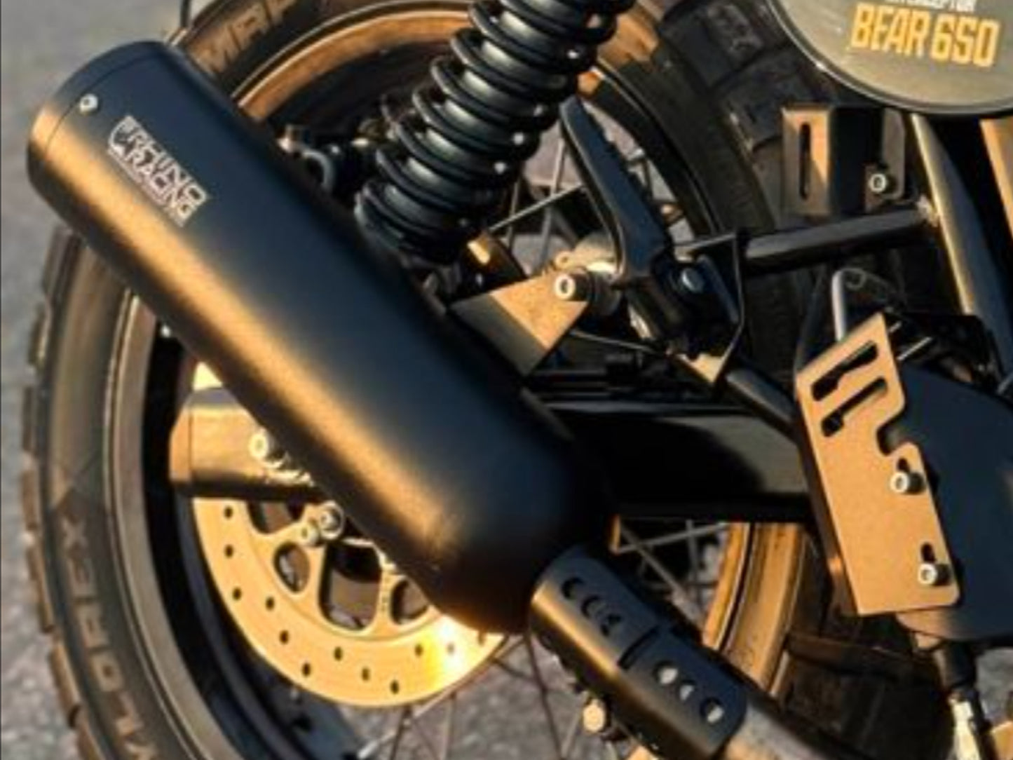 For Royal Enfield Bear 650 Rhino Racing Scramjet Max V2 Exhaust Silencer Black