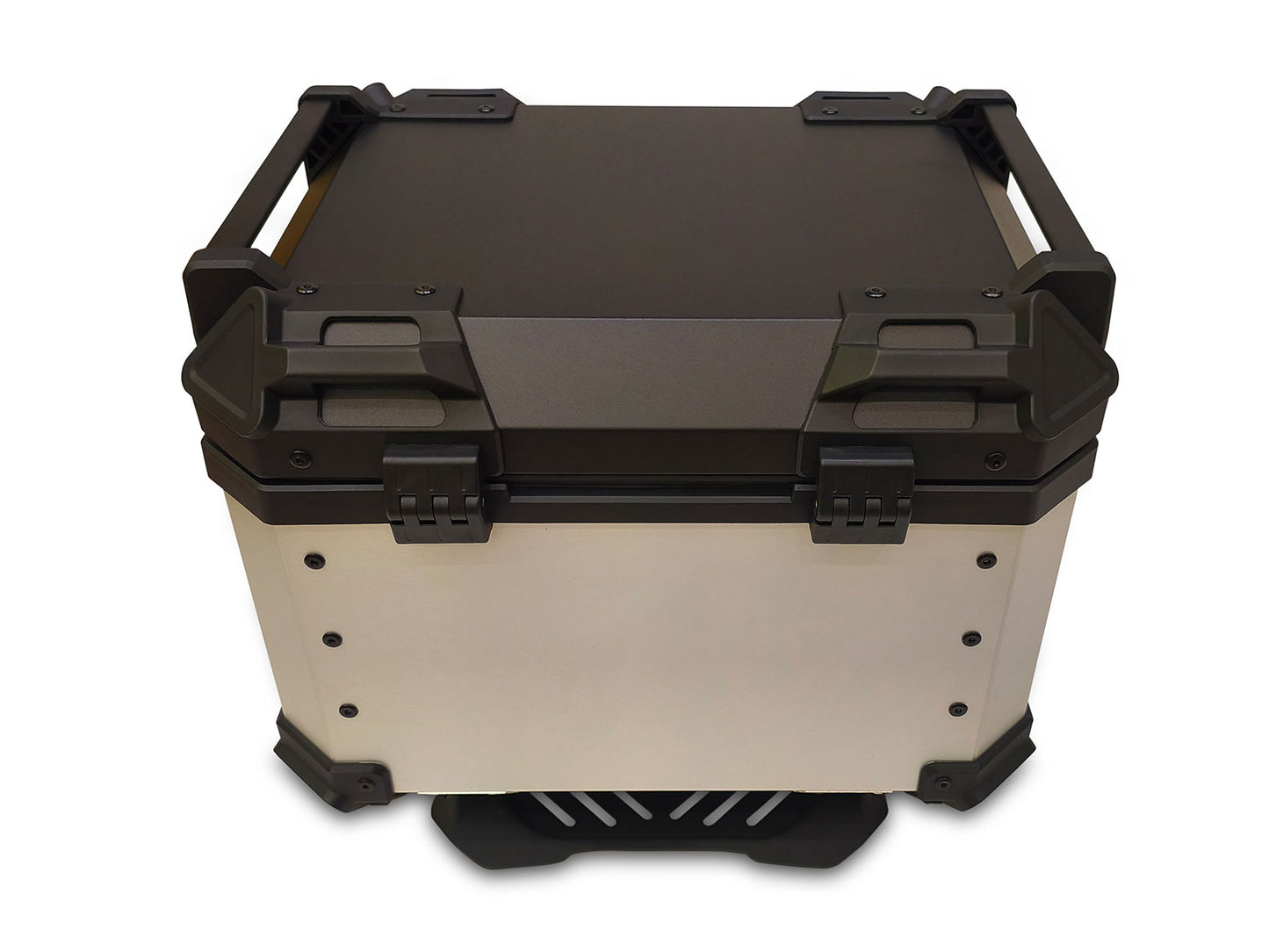 For Royal Enfield Classic Reborn 350 Aluminum Pannier Top Box Black & Silver D1