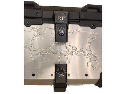 For Royal Enfield Meteor 350 Aluminum Pannier Top Box Black & Silver D1
