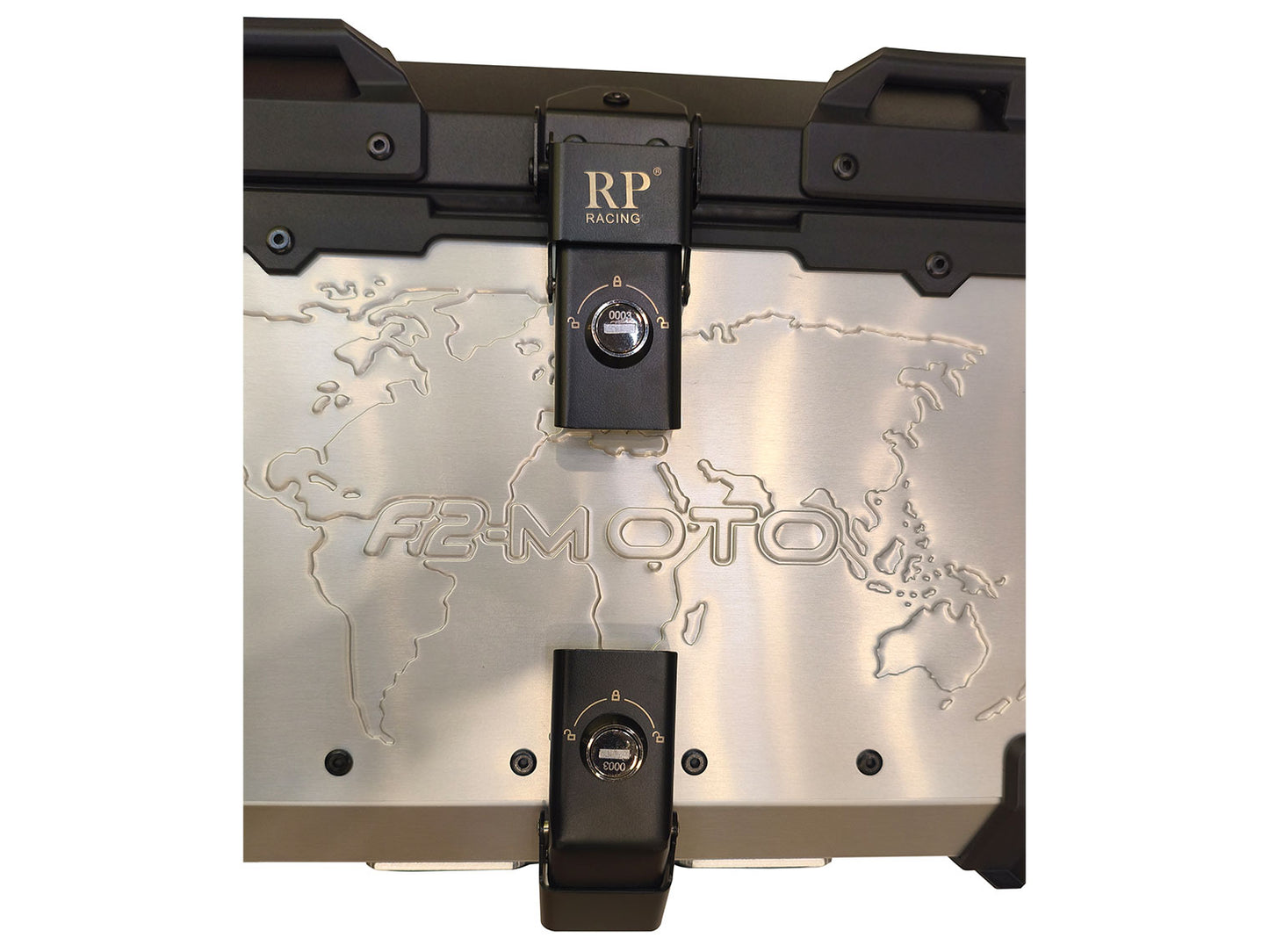 For Royal Enfield Hunter 350 Aluminum Pannier Top Box Black & Silver D1