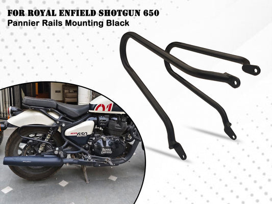 For Royal Enfield Shotgun 650 Pannier Mounting Rails Black