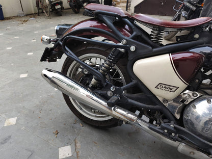For Royal Enfield Classic 650 Pannier Mounting Rails Black