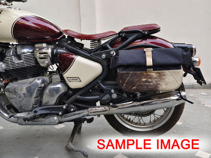 For Royal Enfield Super Meteor 650 Pannier Rails & Soft Pannier Bags D3