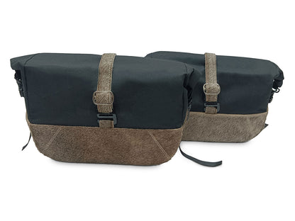 For Royal Enfield Super Meteor 650 Pannier Rails & Soft Pannier Bags D3