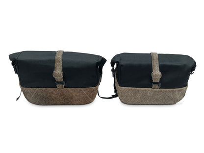 For Royal Enfield Super Meteor 650 Pannier Rails & Soft Pannier Bags D3