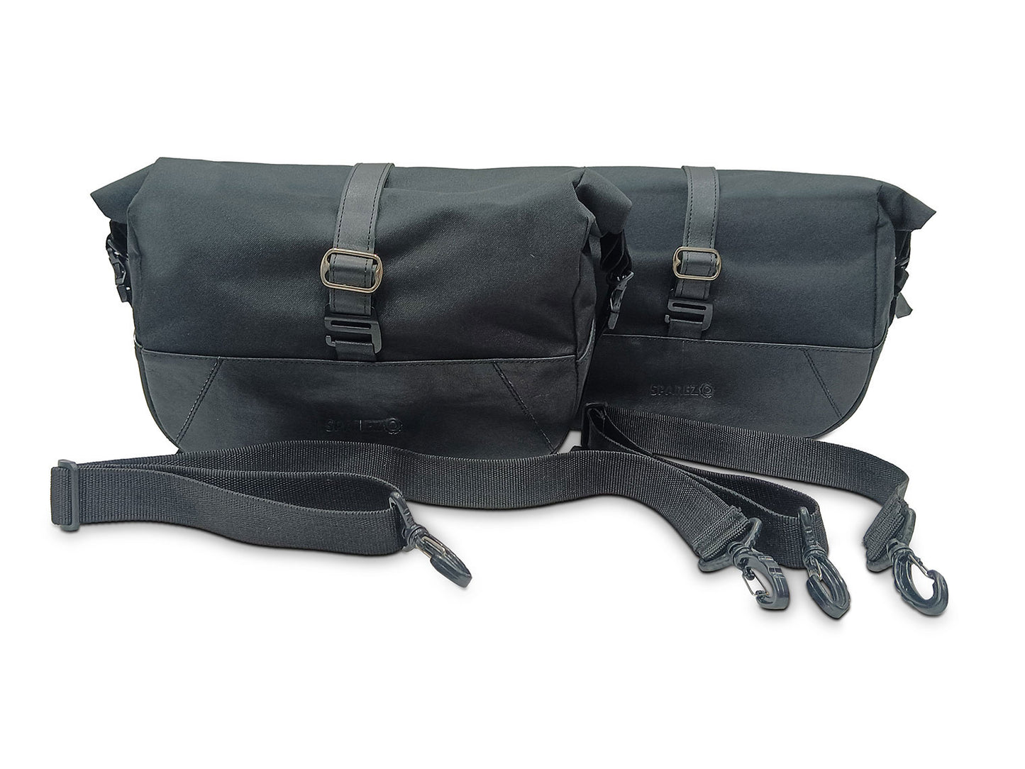 For Royal Enfield Shotgun 650 Pannier Rails & Soft Pannier Bags Black D1