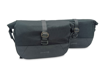 For Royal Enfield Shotgun 650 Pannier Rails & Soft Pannier Bags Black D1