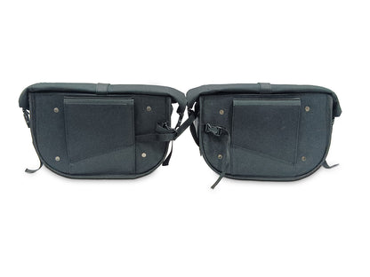 For Royal Enfield Shotgun 650 Pannier Rails & Soft Pannier Bags Black D1