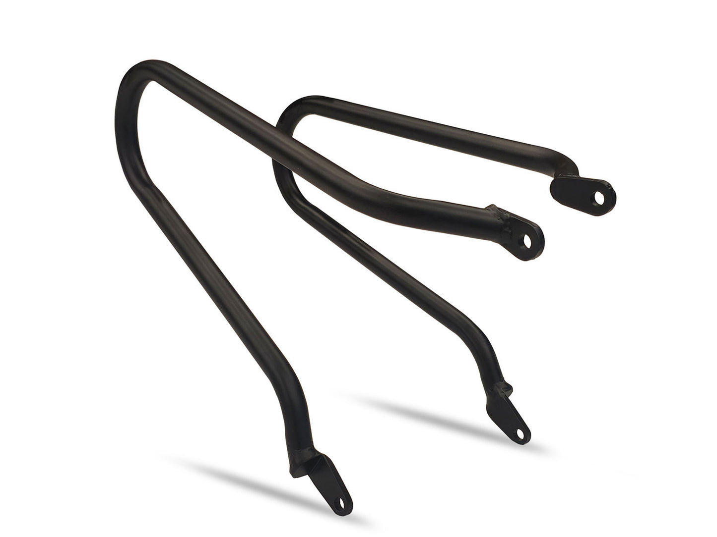 For Royal Enfield Shotgun 650 Pannier Rails & Soft Pannier Bags Black & Brown D2