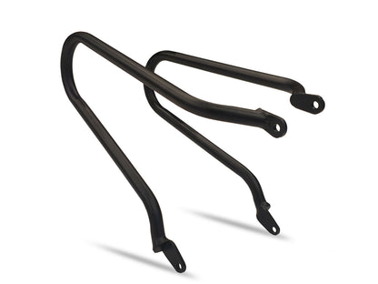 For Royal Enfield Shotgun 650 Pannier Rails & Soft Pannier Bags Black & Brown D2