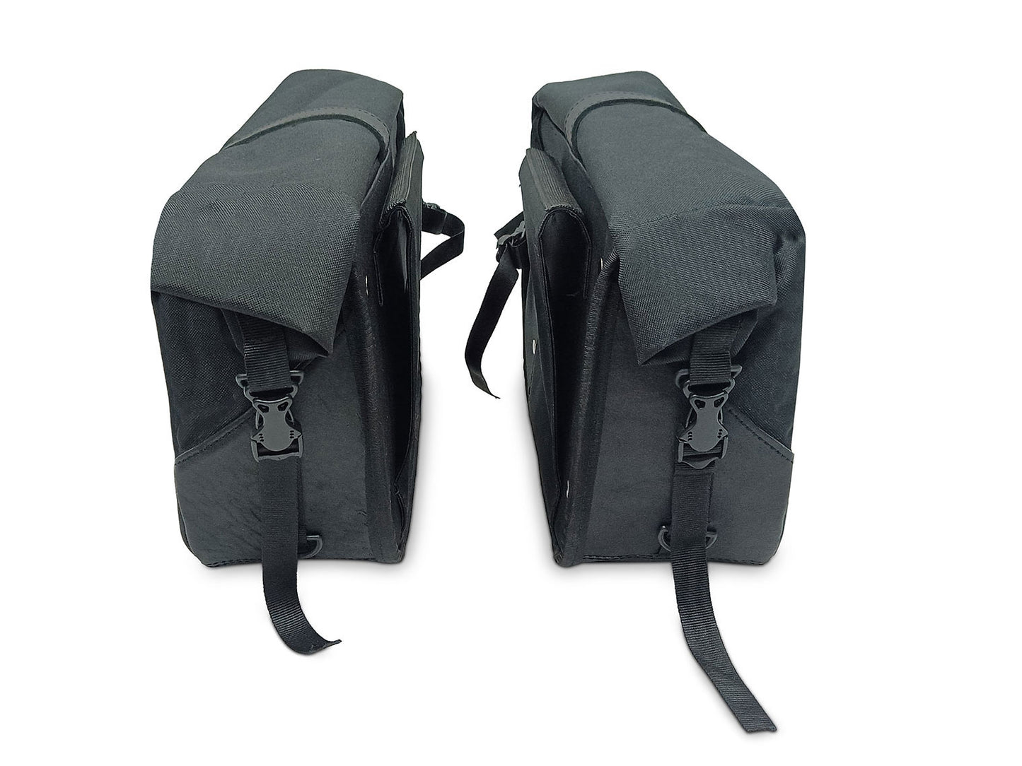 For Royal Enfield Classic 650 Pannier Rails & Soft Pannier Bags Black D1