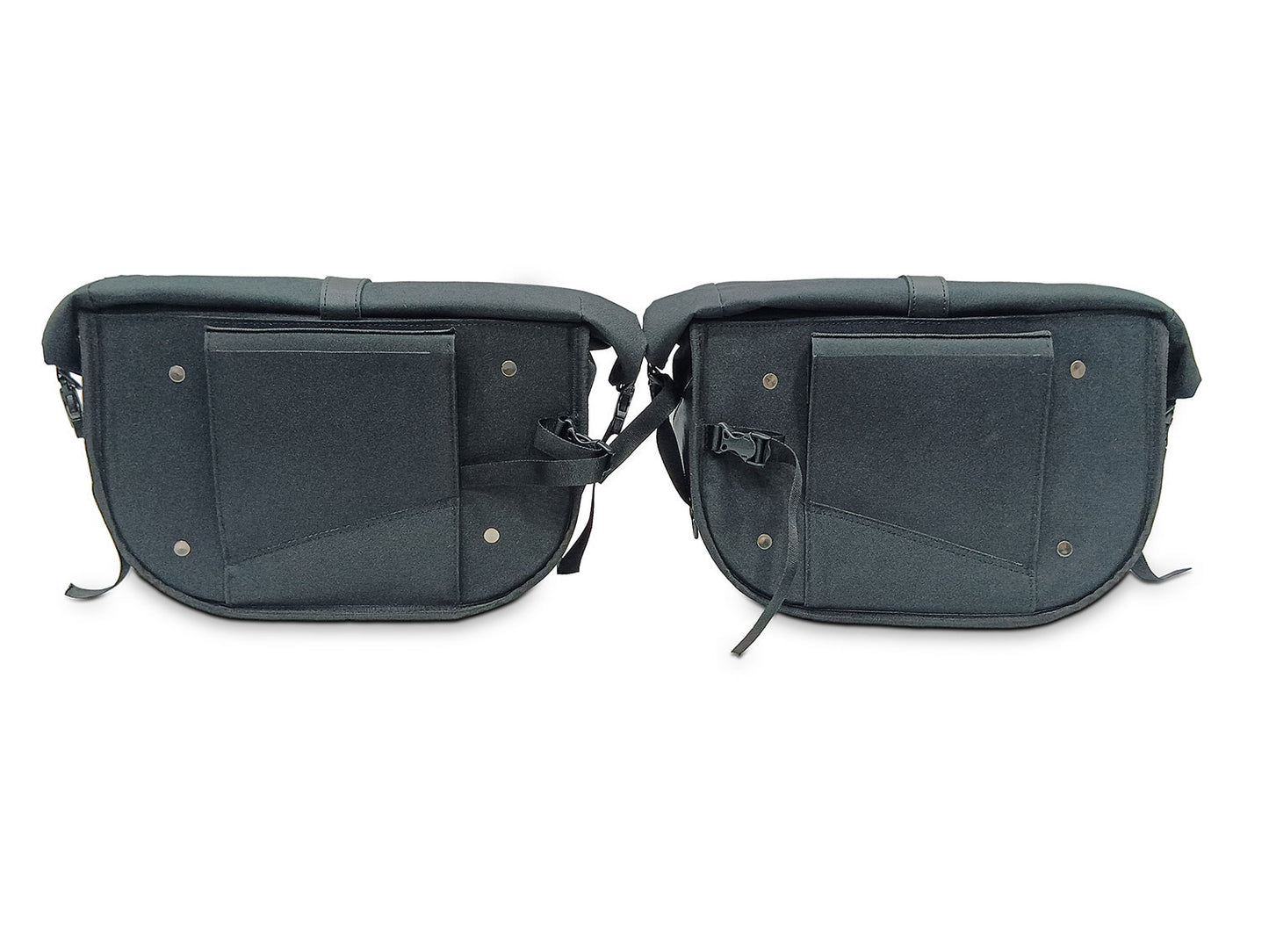 For Royal Enfield Classic 650 Pannier Rails & Soft Pannier Bags Black D1
