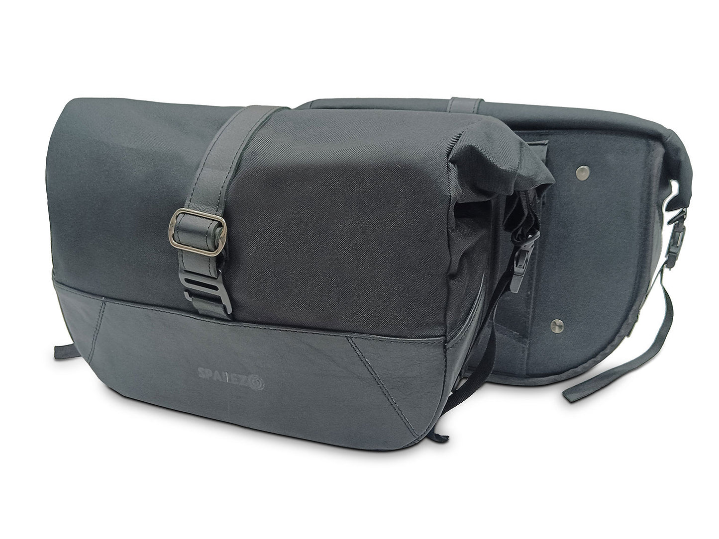 For Royal Enfield Classic 650 Pannier Rails & Soft Pannier Bags Black D1