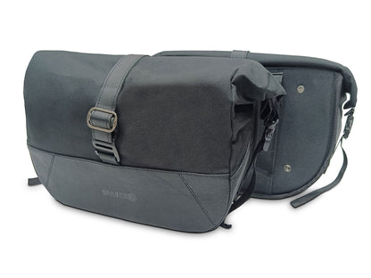 For Royal Enfield Classic 650 Pannier Rails & Soft Pannier Bags Black D1