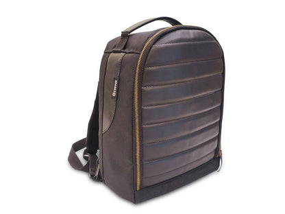 For Royal Enfield Super Meteor 650 Leather & Canvas Tank Bag Black Color