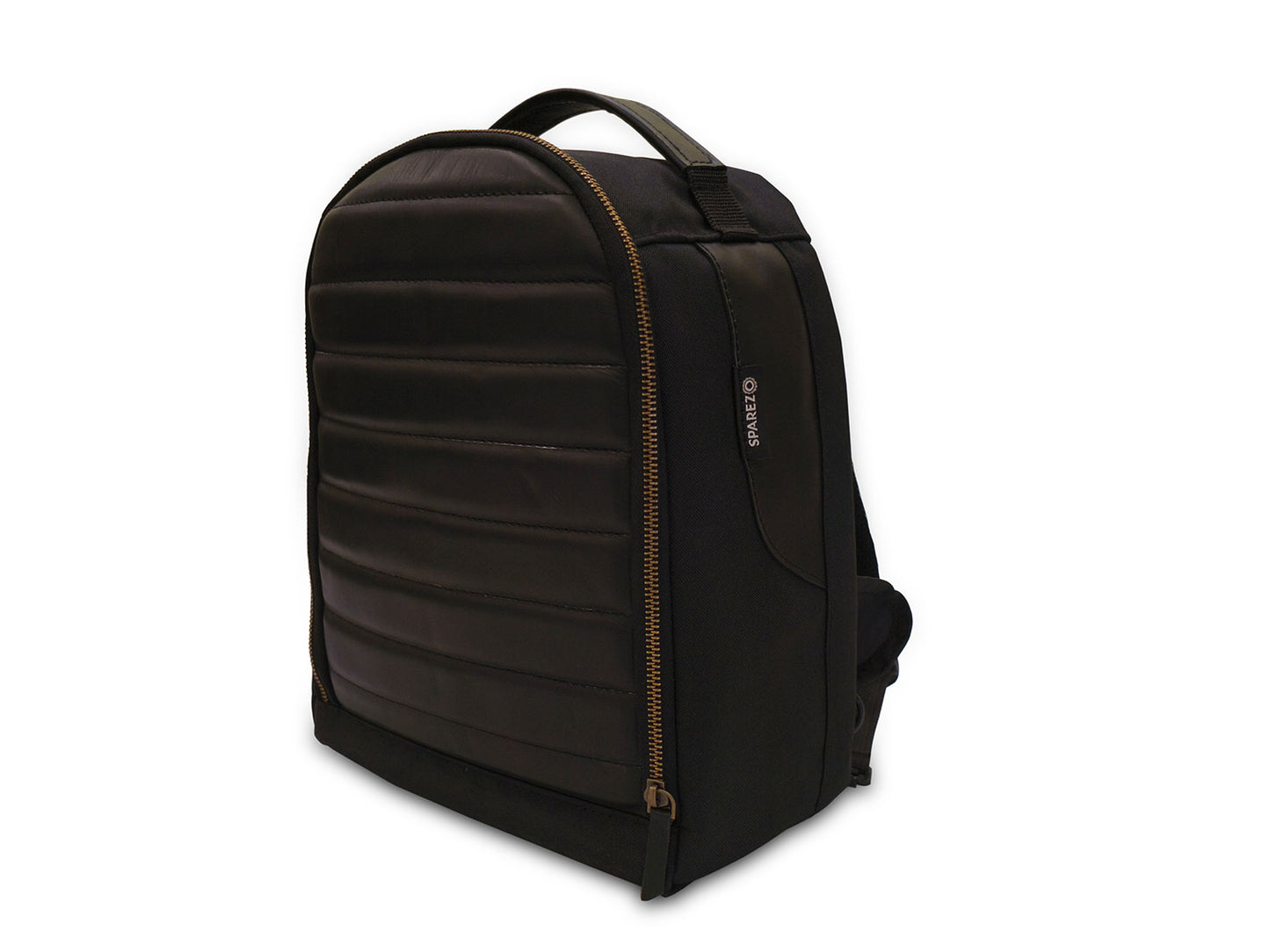 For Royal Enfield Super Meteor 650 Leather & Canvas Tank Bag Black Color
