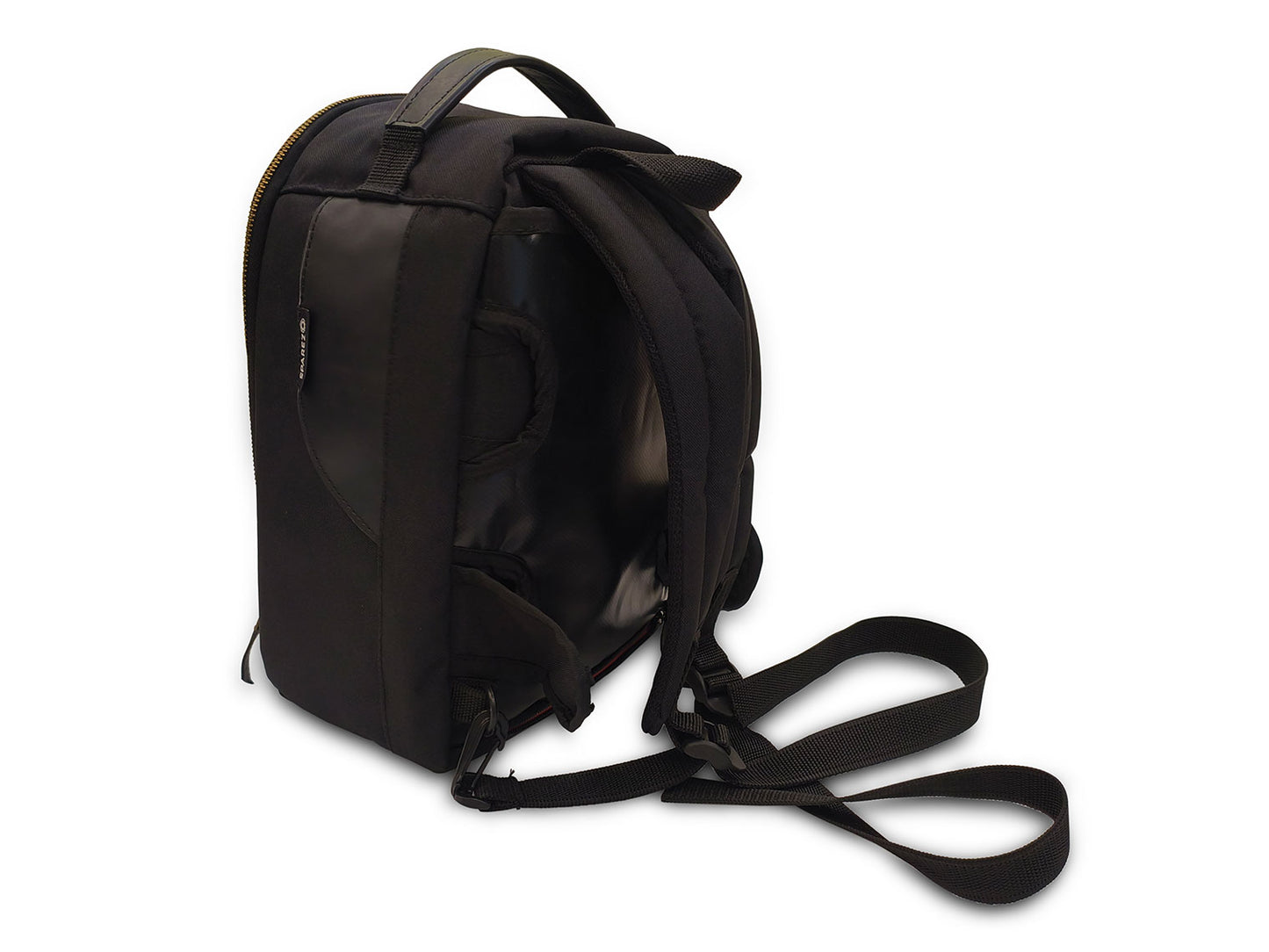 For Royal Enfield Super Meteor 650 Leather & Canvas Tank Bag Black Color
