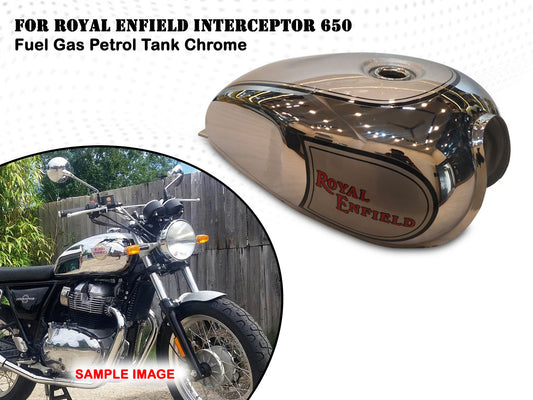 For Royal Enfield Interceptor 650 Fuel Gas Petrol Tank Chrome