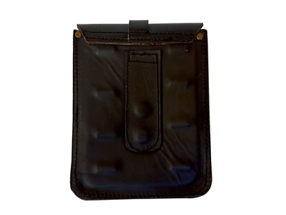 For Royal Enfield Bear 650 Leather Magnetic Tank Pouch Black
