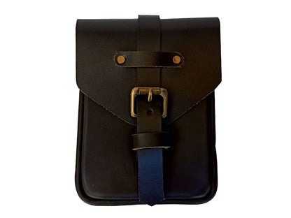 For Royal Enfield Classic 650 Leather Magnetic Tank Pouch Black