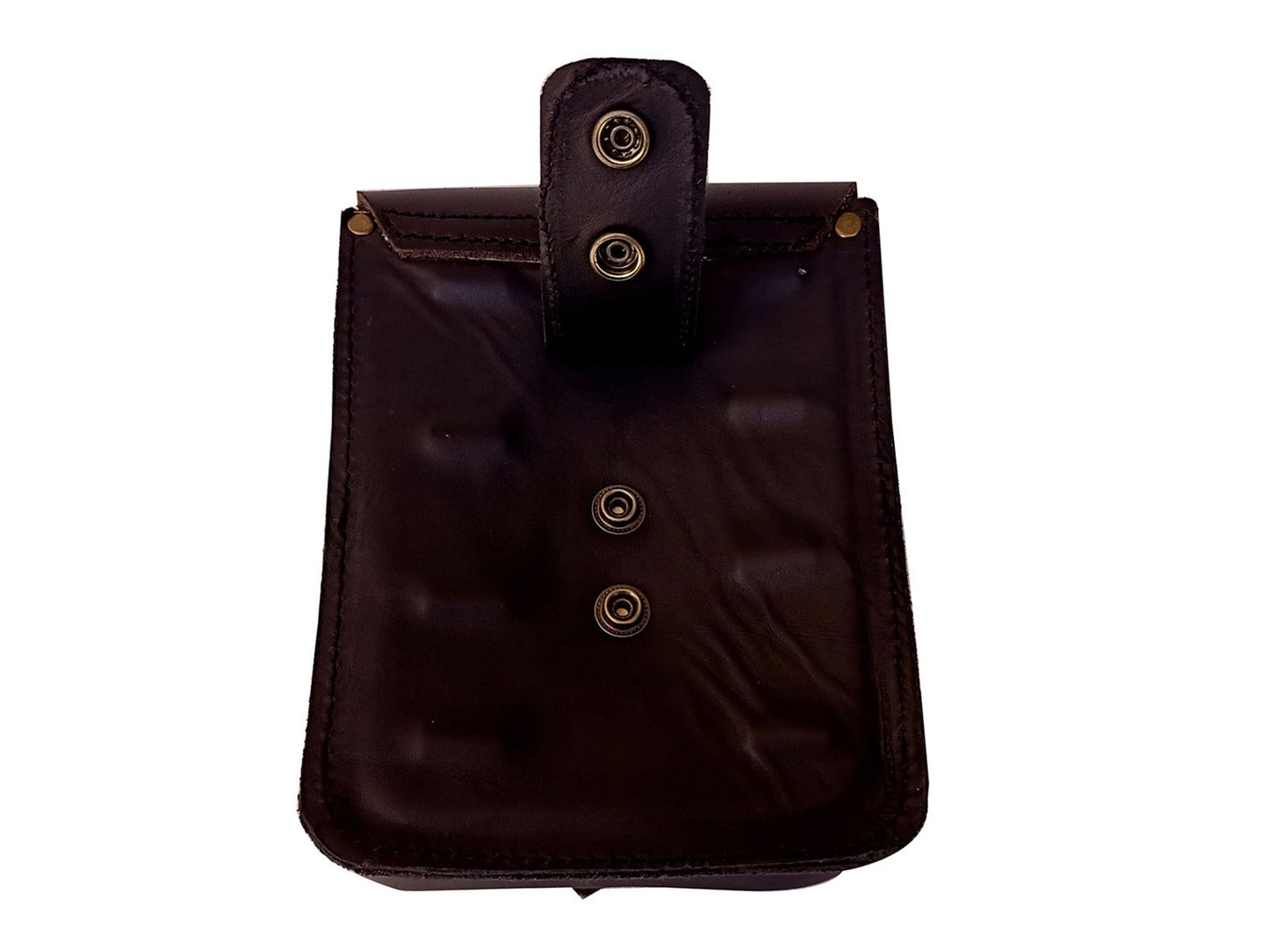 For Royal Enfield Classic 650 Leather Magnetic Tank Pouch Black