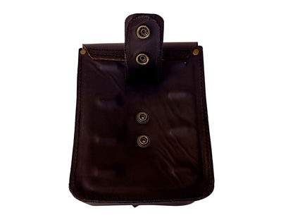 For Royal Enfield Classic 650 Leather Magnetic Tank Pouch Black