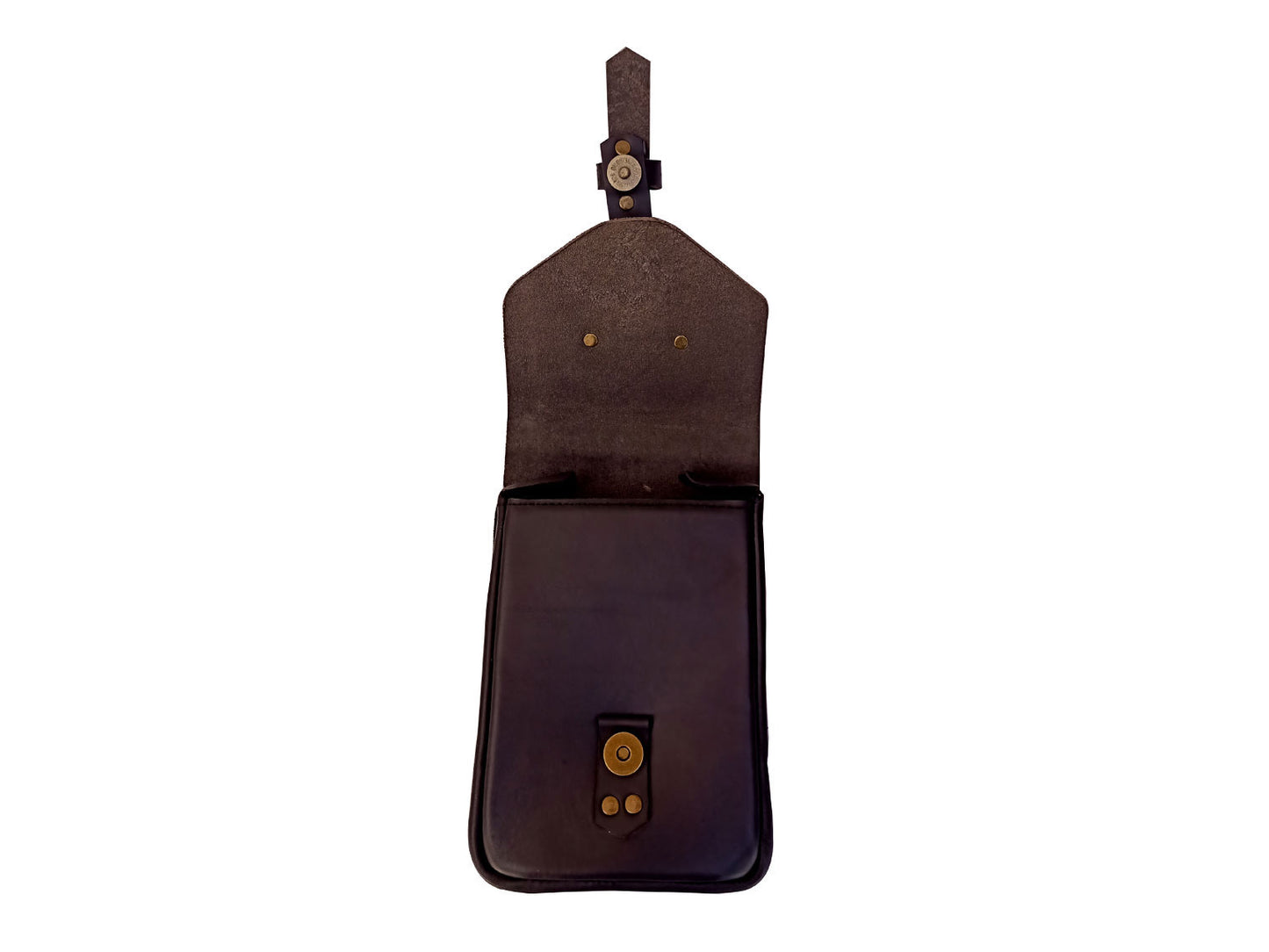 For Royal Enfield Classic 650 Leather Magnetic Tank Pouch Black