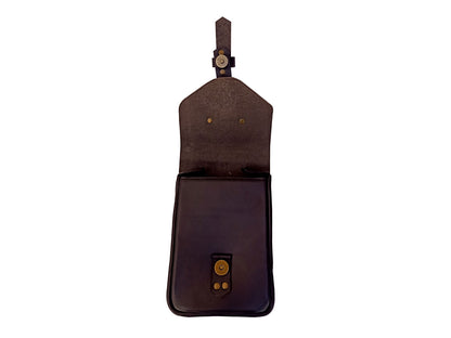 For Royal Enfield Classic 650 Leather Magnetic Tank Pouch Black