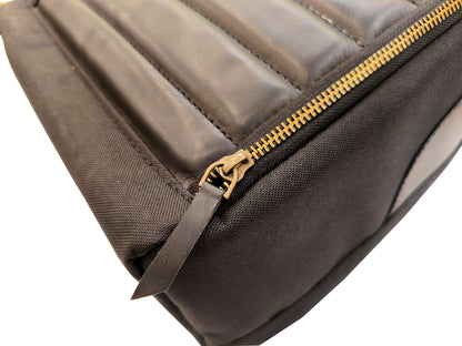 For Royal Enfield Classic 650 Leather & Canvas Tank Bag Black Color