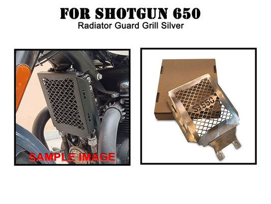 For Royal Enfield Shotgun 650 Radiator Guard Grill Silver