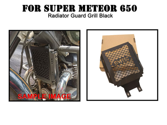 For Royal Enfield Super Meteor 650 Radiator Guard Grill Black