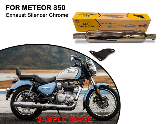 For Royal Enfield Meteor 350 Moderate Exhaust Silencer Chrome