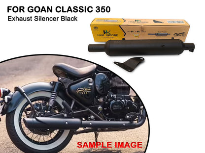 For Royal Enfield Goan Classic 350 Moderate Exhaust Silencer Black