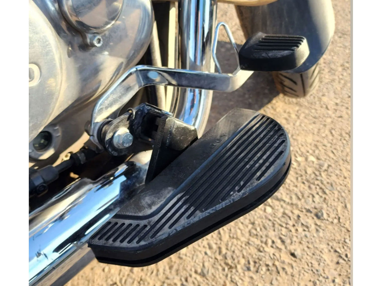 For Royal Enfield Meteor 350 Footboard Style Rider Touring Foot Pegs Black
