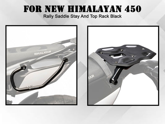 For Royal Enfield New Himalayan 450 Rally Saddle Stay And Top Rack Black
