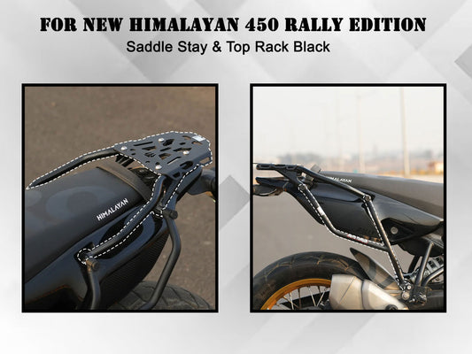 For Royal Enfield New Himalayan 450 Rally Edition Saddle Stay & Top Rack Black