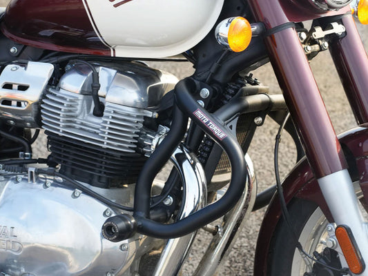 For Royal Enfield Classic 650 HAWK Engine Guard With Sliders Black