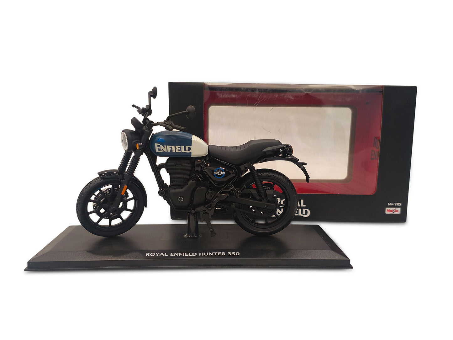 Genuine Royal Enfield Hunter 350 1:12 Scale Model Rebel Blue