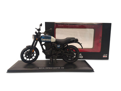Genuine Royal Enfield Hunter 350 1:12 Scale Model Rebel Blue