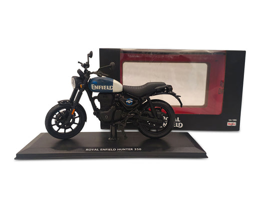 Genuine Royal Enfield Hunter 350 1:12 Scale Model Rebel Blue