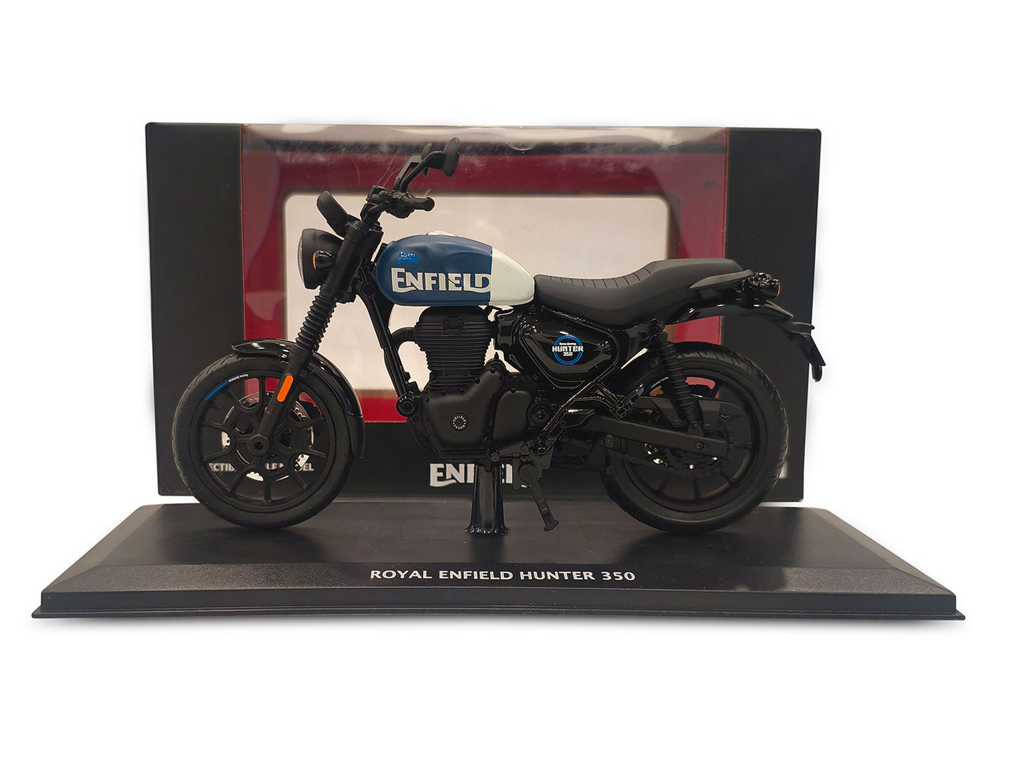 Genuine Royal Enfield Hunter 350 1:12 Scale Model Rebel Blue