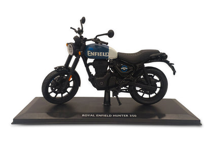 Genuine Royal Enfield Hunter 350 1:12 Scale Model Rebel Blue