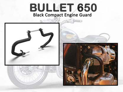 Genuine Royal Enfield Bullet 650 Compact Engine Guard Black KXA00342
