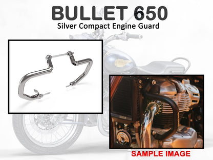 Genuine Royal Enfield Bullet 650 Compact Engine Guard Silver KXA00343